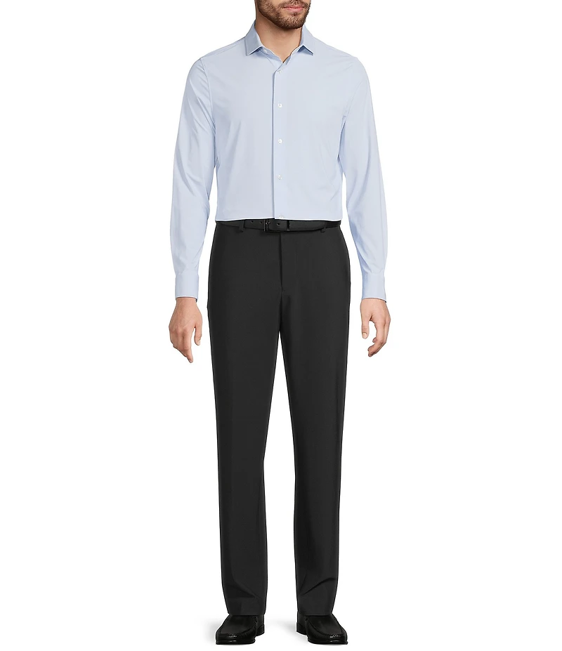 Murano Collezione Slim Fit Dot Pattern Long Sleeve Woven Shirt