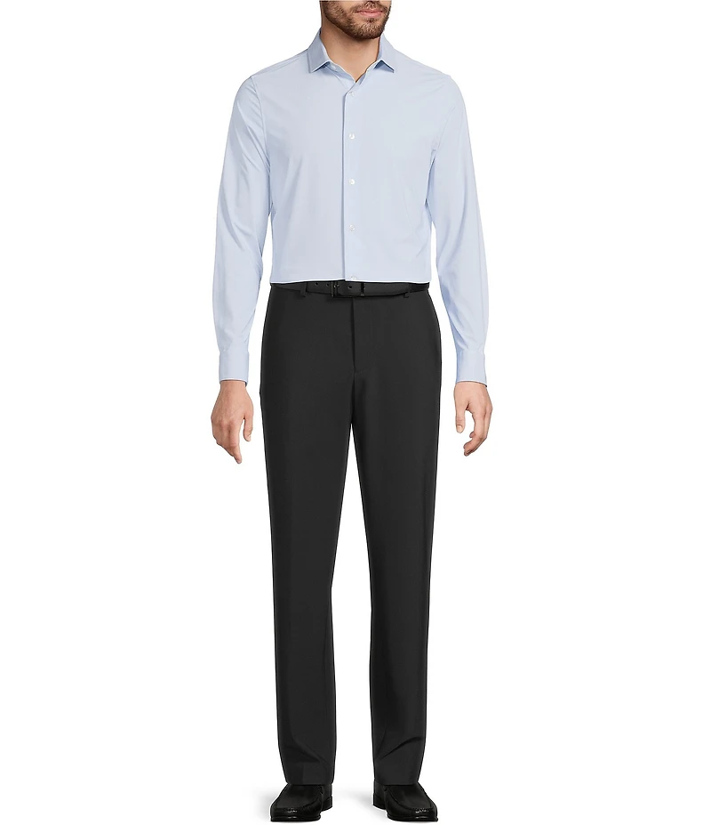 Murano Collezione Slim Fit Dot Pattern Long Sleeve Woven Shirt