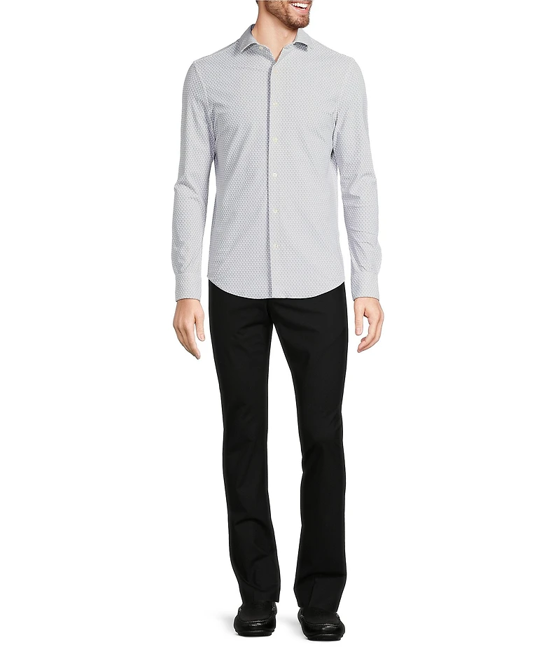 Murano Collezione Slim Fit Geometric Print Long Sleeve Woven Shirt