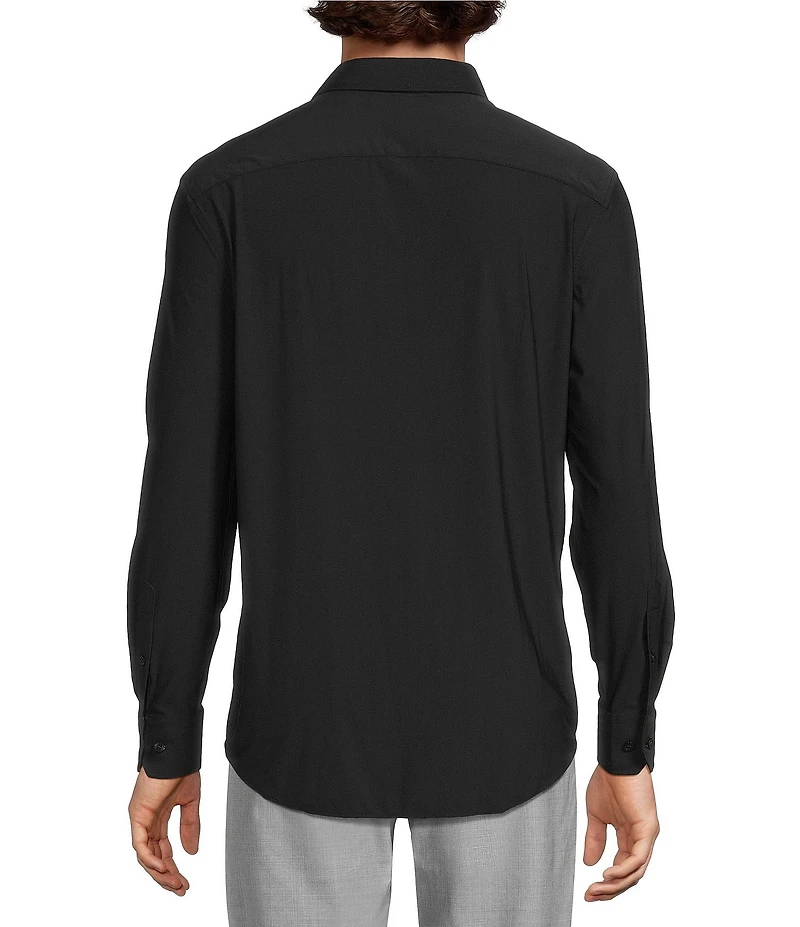 Murano Collezione Slim Fit Solid Long Sleeve Woven Shirt