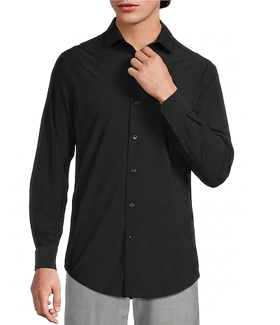 Murano Collezione Slim Fit Solid Long Sleeve Woven Shirt