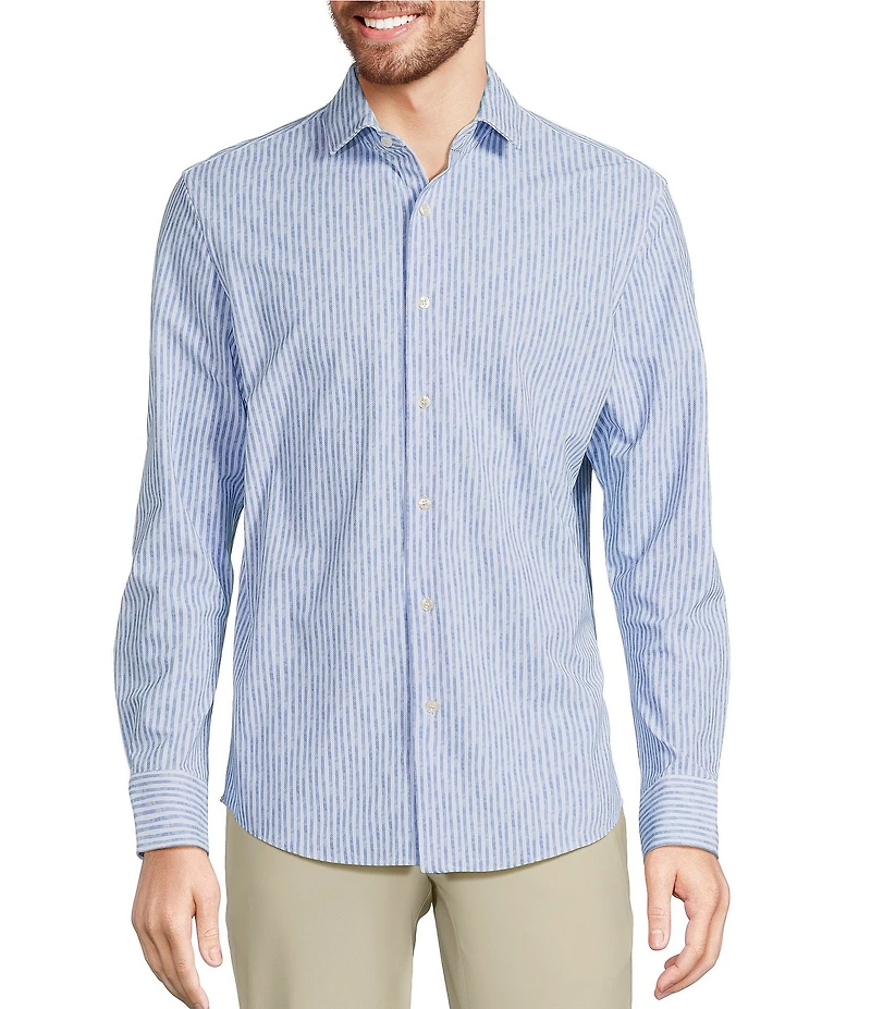 Murano Collezione Slim Fit Stripe Long Sleeve Shirt