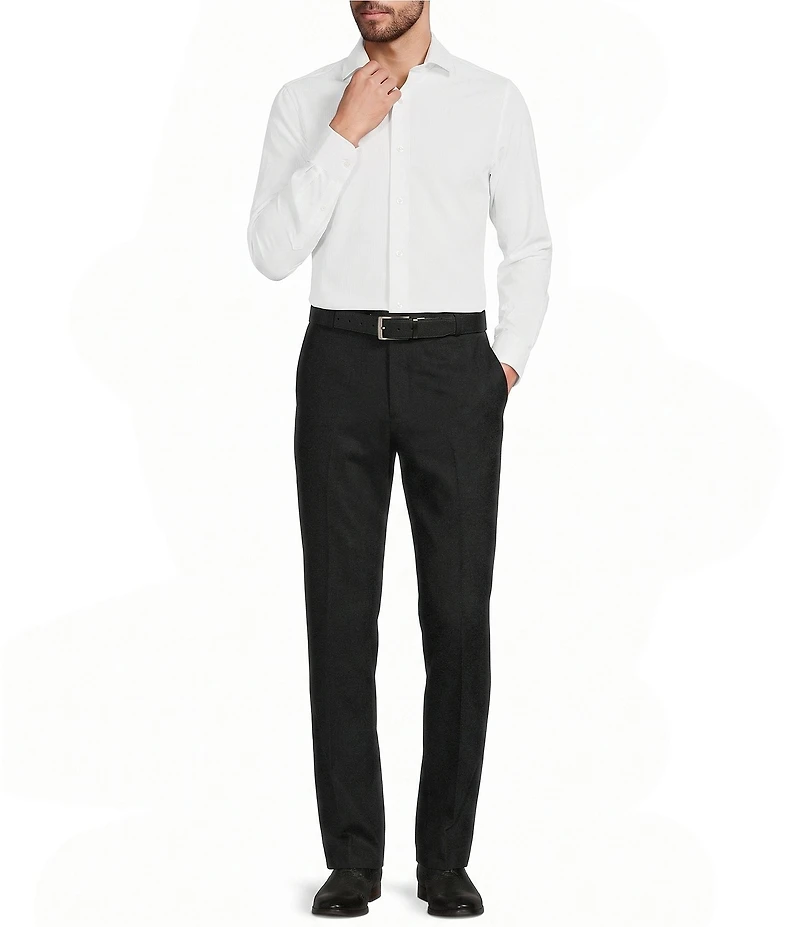 Murano Collezione Coordinating Zac Classic Fit Wool Bi-Stretch Solid Suit Separates Dress Pants