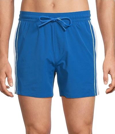 Murano Color Blocked Solid 5#double; Swim Trunks