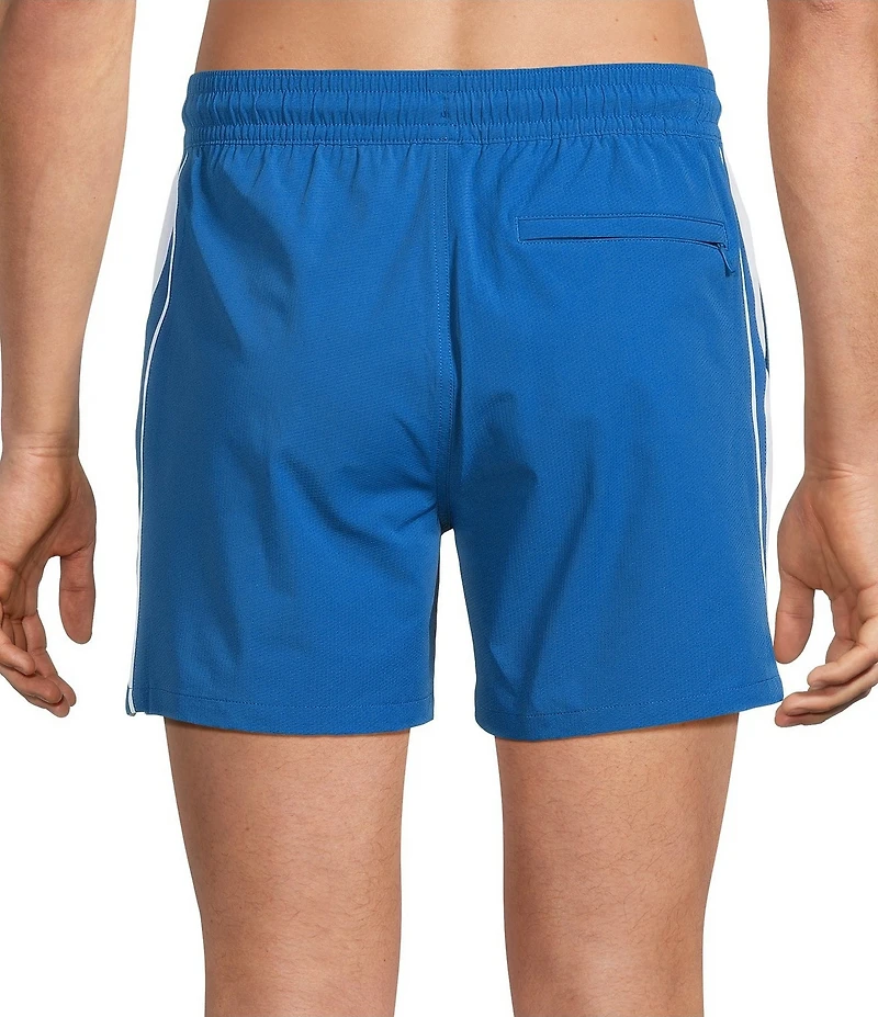 Murano Color Blocked Solid 5#double; Swim Trunks