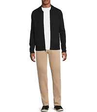 Murano Comfortable Lux Jersey Zip Coat Front Sweater