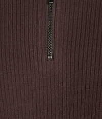 Murano Comfortable Lux Quarter Zip Long Sleeve Ribbed Sweater