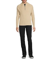 Murano Comfortable Lux Quarter Zip Long Sleeve Ribbed Sweater