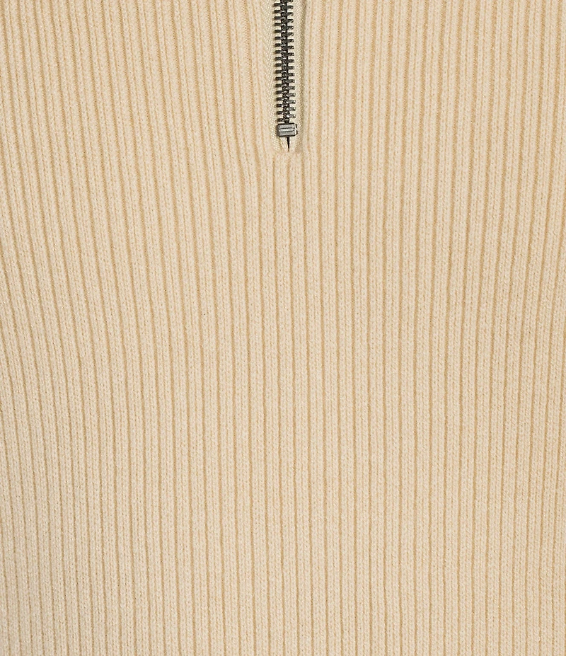 Murano Comfortable Lux Quarter Zip Long Sleeve Ribbed Sweater