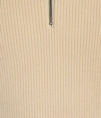 Murano Comfortable Lux Quarter Zip Long Sleeve Ribbed Sweater