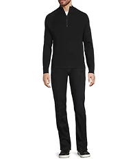 Murano Comfortable Lux Quarter Zip Long Sleeve Ribbed Sweater