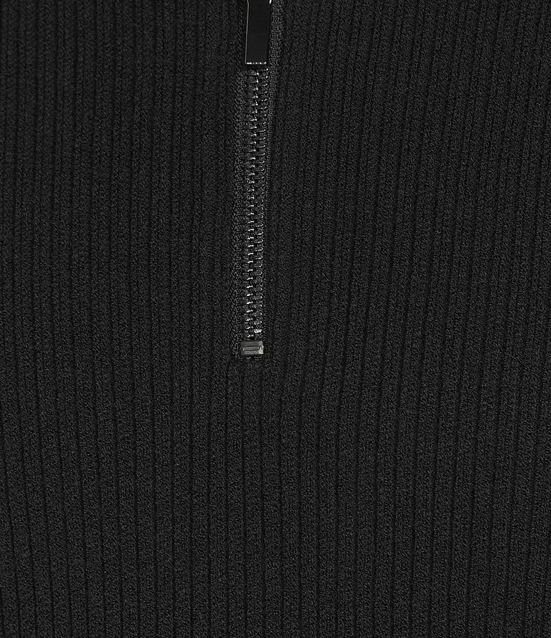 Murano Comfortable Lux Quarter Zip Long Sleeve Ribbed Sweater