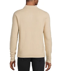 Murano Comfortable Textured Lux Long Sleeve Polo Sweater