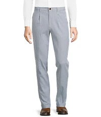 Murano Corsa Di Cavalli Derby Collection Lucas Pleated Stripe Seersucker Suit Separates Dress Pants
