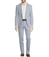 Murano Corsa Di Cavalli Derby Collection Lucas Pleated Stripe Seersucker Suit Separates Dress Pants