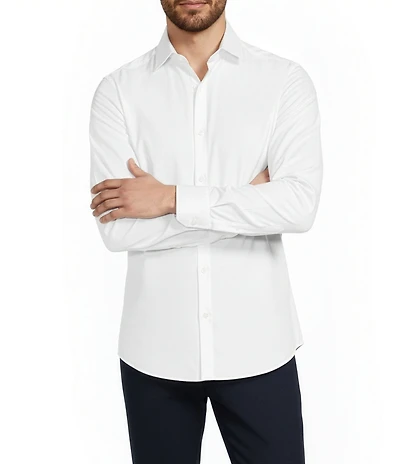 Murano Corsa Di Cavalli Derby Collection Slim Fit Floral Jacquard Long Sleeve Woven Shirt