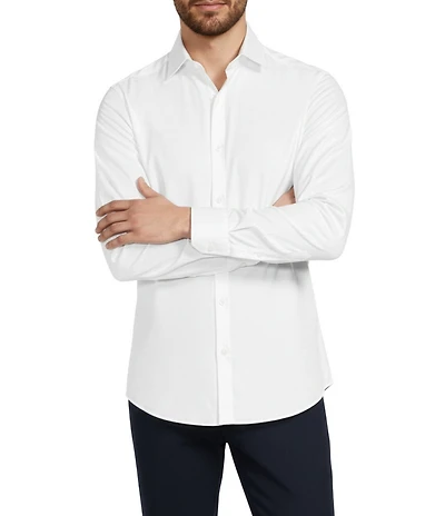 Murano Corsa Di Cavalli Derby Collection Slim Fit Floral Jacquard Long Sleeve Woven Shirt