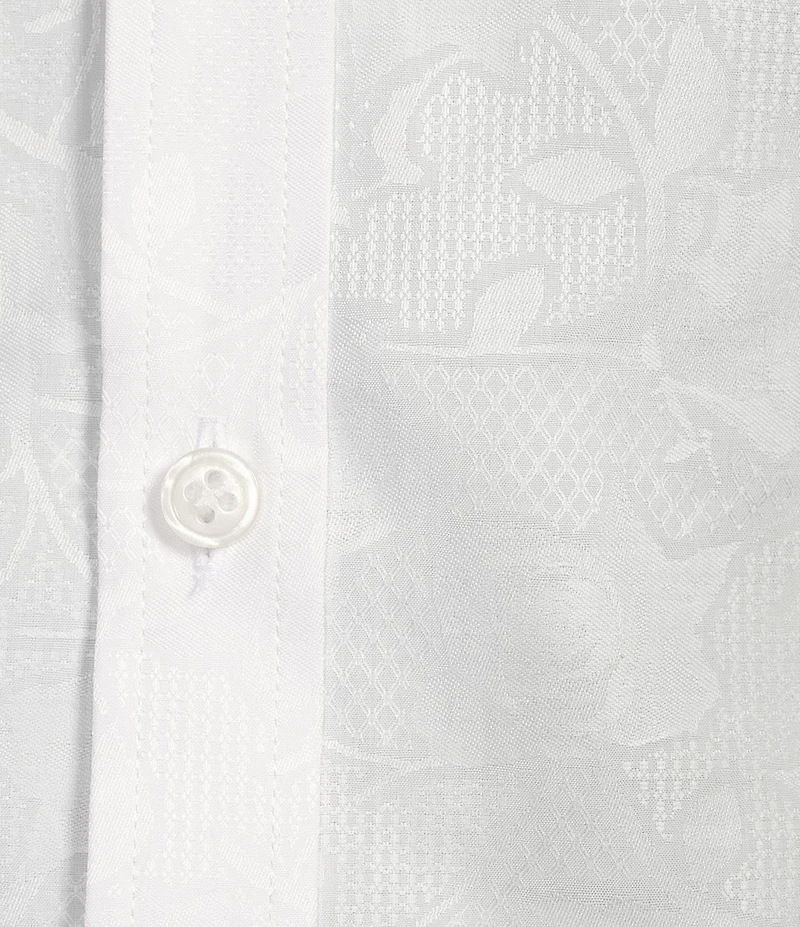 Murano Corsa Di Cavalli Derby Collection Slim-Fit Jacquard Long Sleeve Woven Shirt
