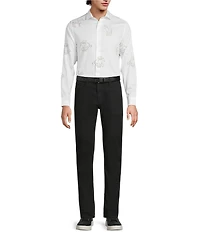 Murano Corsa Di Cavalli Derby Collection Slim Fit Jockey Print Long Sleeve Woven Shirt