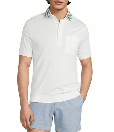Murano Corsa Di Cavalli Derby Collection Slim Fit Mint Collar Short Sleeve Polo Shirt