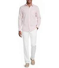 Murano Corsa Di Cavalli Derby Collection Solid Pieced Long Sleeve Woven Shirt