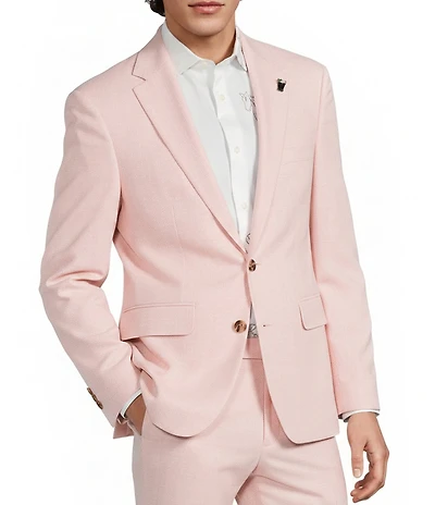 Murano Corsa Di Cavalli Derby Collection Textured Slim Fit Suit Separates Jacket