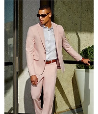 Murano Corsa Di Cavalli Derby Collection Textured Slim Fit Suit Separates Jacket