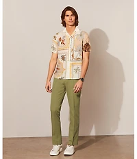Murano Crocodile World Collection Alex Pintuck Seersucker Dress Pants