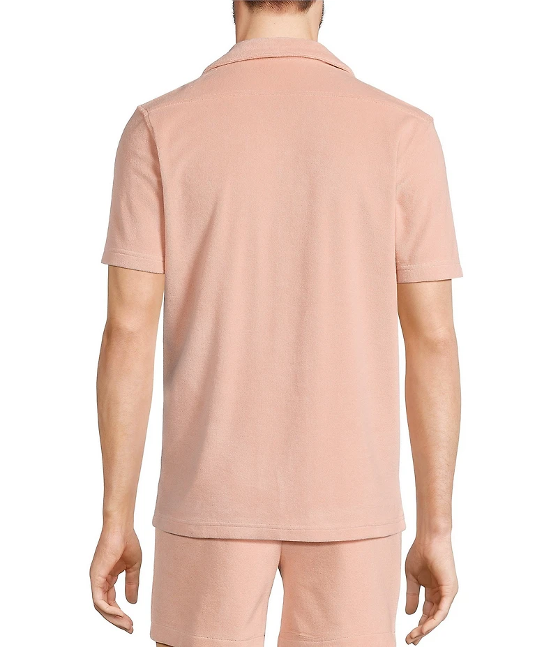 Murano Crocodile World Collection Slim Fit Embroidered Crocodile Pocket Short Sleeve Woven Shirt