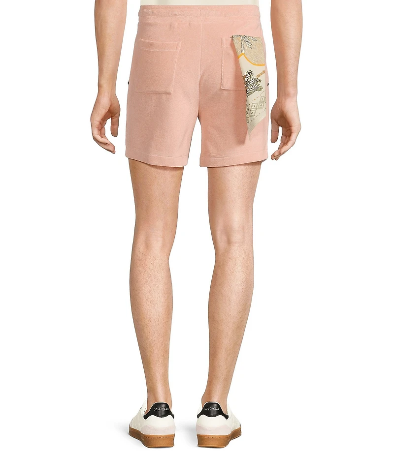 Murano Crocodile World Collection Terry Cloth 5.5#double; Inseam Shorts