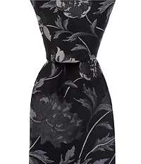 Murano Elegant Floral-Print 2 3/4#double; Silk-Blend Tie