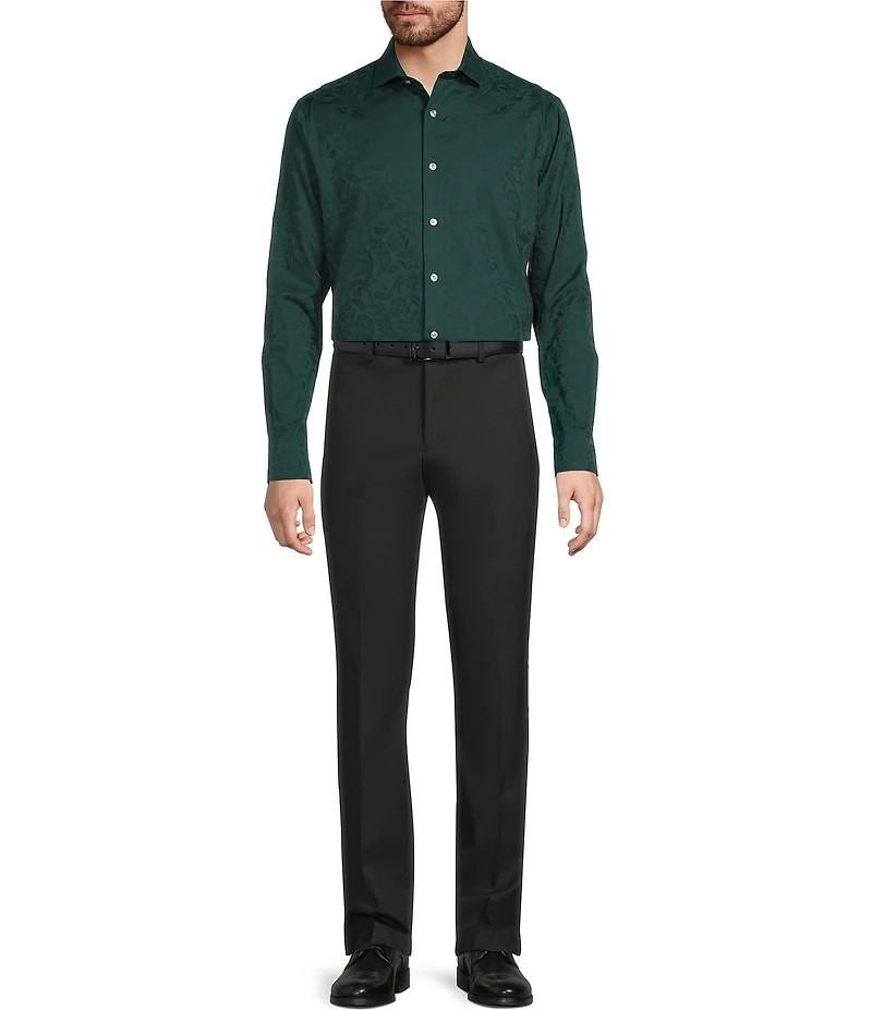 Murano Floral Jacquard Long Sleeve Woven Shirt