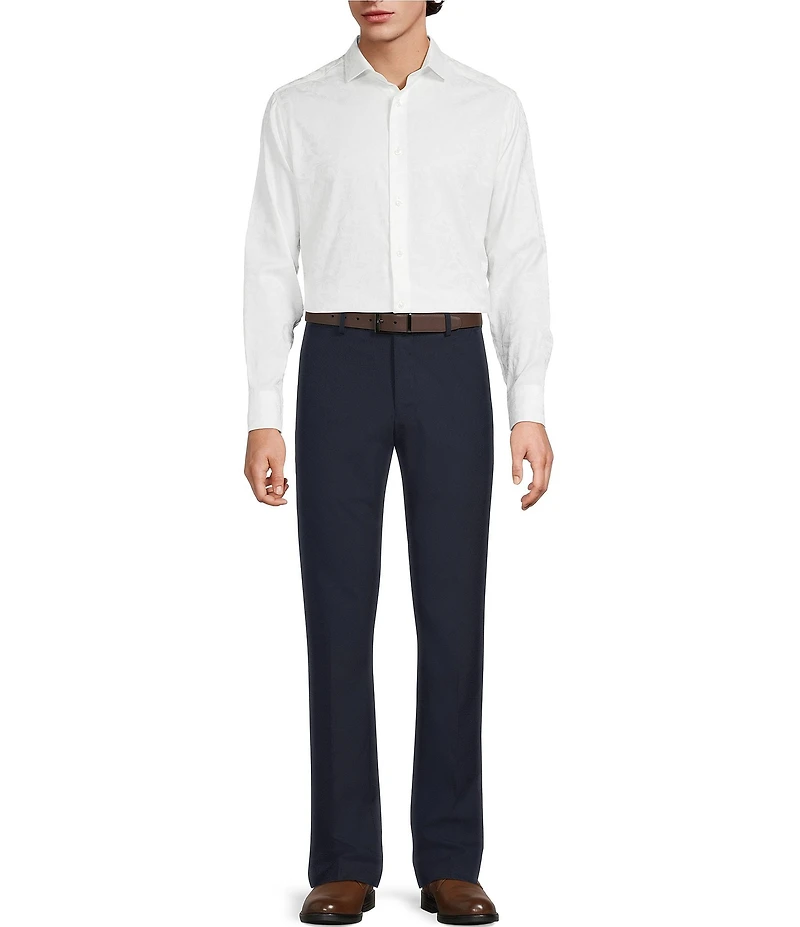 Murano Floral Jacquard Long Sleeve Woven Shirt