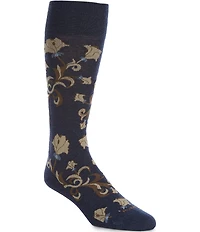 Murano Floral Pattern Crew Length Socks