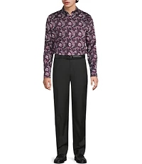 Murano Floral Print Sateen Long Sleeve Woven Shirt