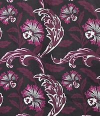 Murano Floral Print Sateen Long Sleeve Woven Shirt