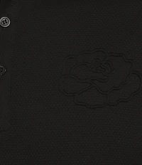 Murano From The Garden Collection Debossed Floral Print Short Sleeve Polo Shirt