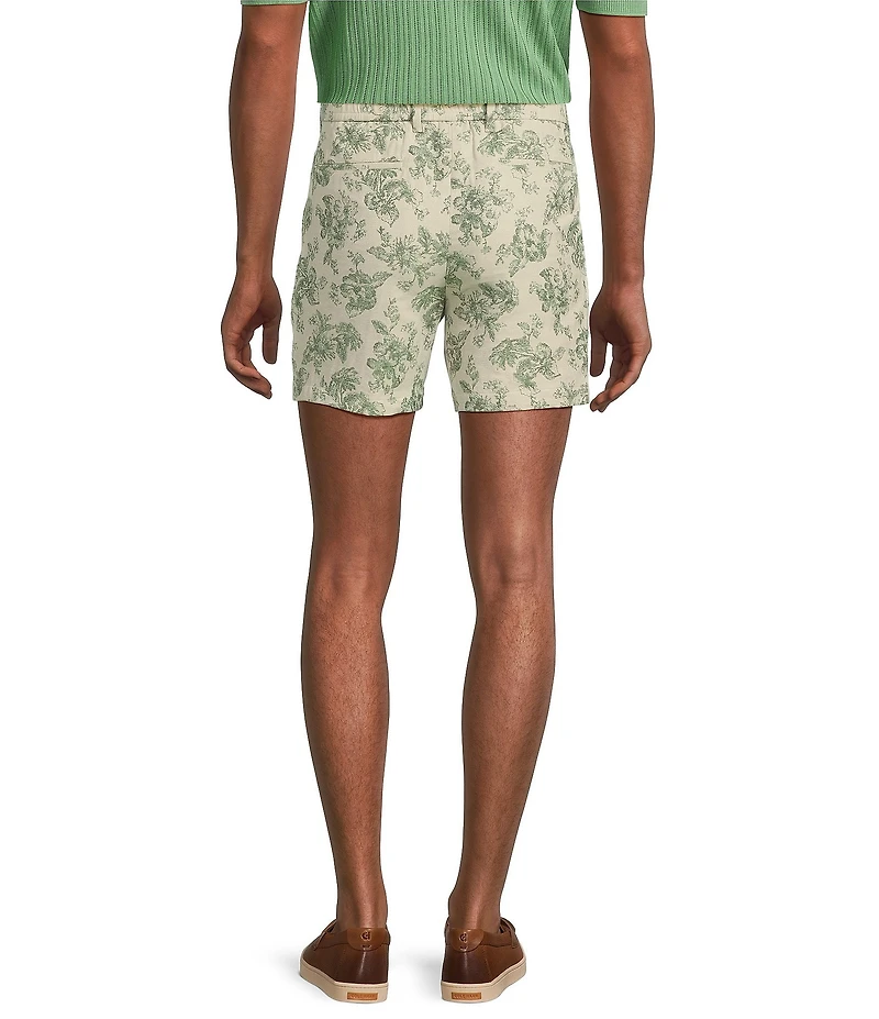Murano From The Garden Collection Floral Jacquard 5.5#double; Inseam Shorts
