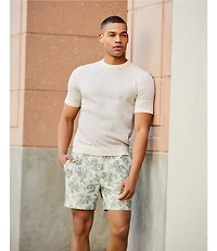 Murano From The Garden Collection Floral Jacquard 5.5#double; Inseam Shorts