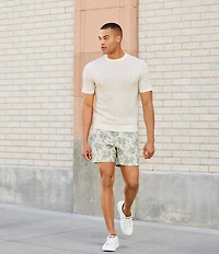 Murano From The Garden Collection Floral Jacquard 5.5#double; Inseam Shorts