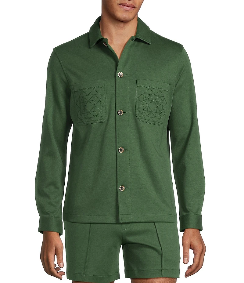 Murano From The Garden Collection Slim Fit Neoprene Shirt Jacket