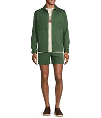Murano From The Garden Collection Slim Fit Neoprene Shirt Jacket