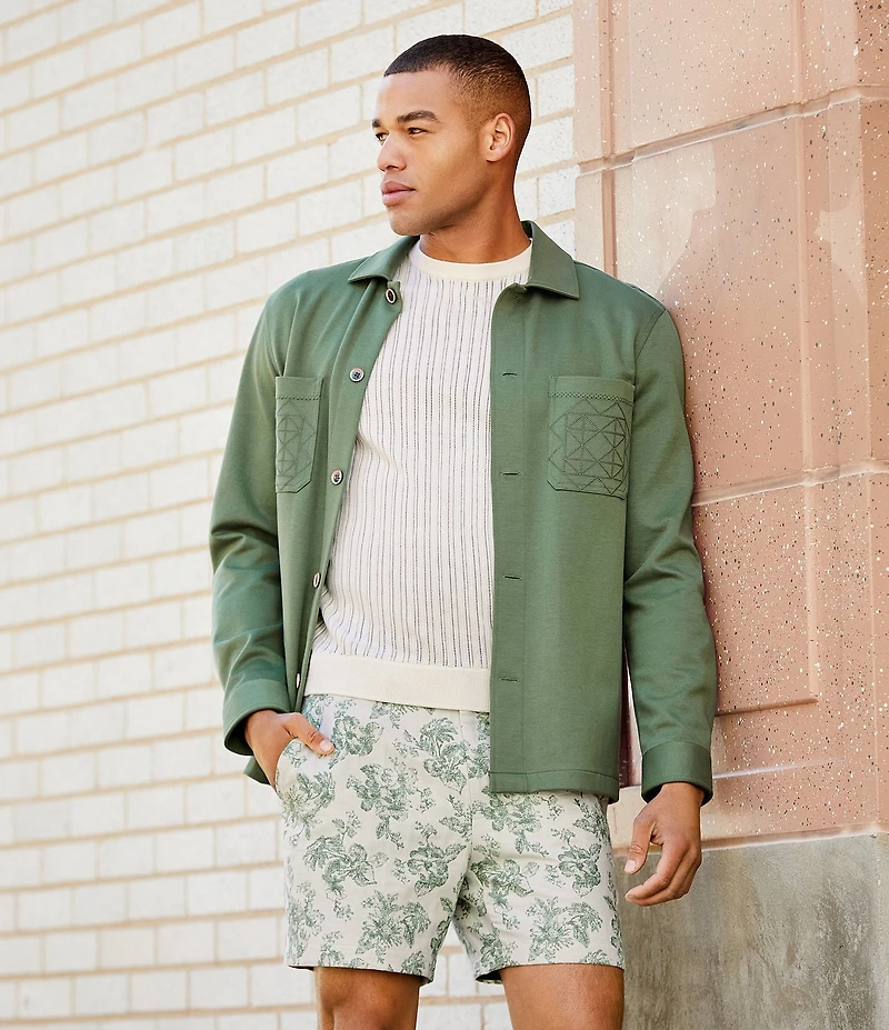 Murano From The Garden Collection Slim Fit Neoprene Shirt Jacket
