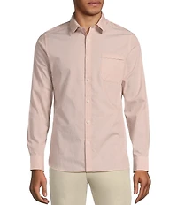 Murano From The Garden Collection Solid Pieced Long Sleeve Woven Shirt