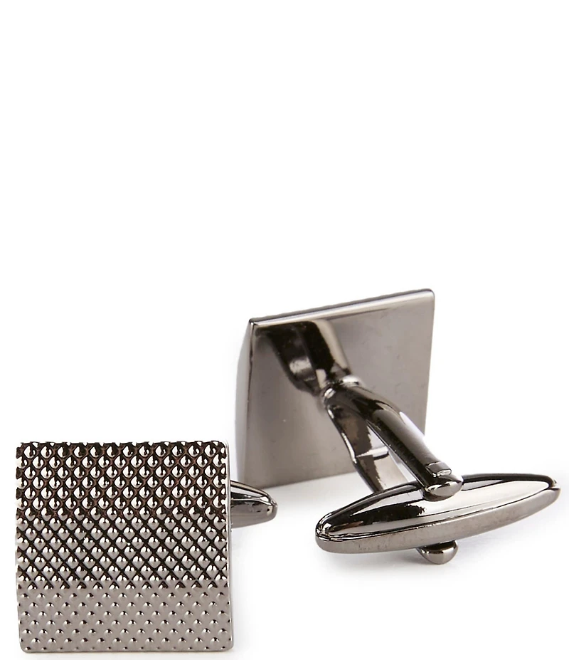 Murano Gunmetal Rolled Patterned Cuff Links
