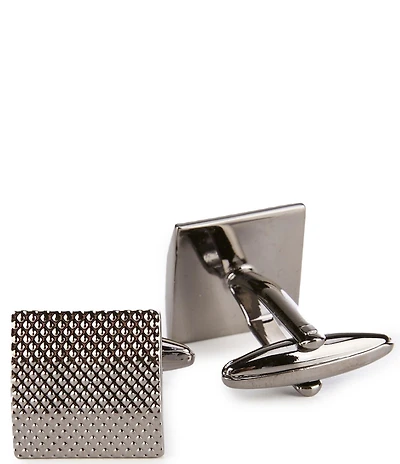 Murano Gunmetal Rolled Patterned Cuff Links