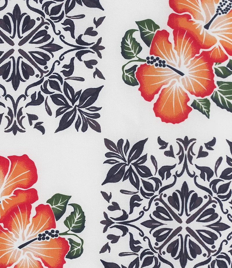Murano Hibiscus Tile Coordinating Cabana Camp Top