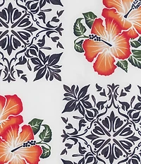 Murano Hibiscus Tile Coordinating Cabana Camp Top