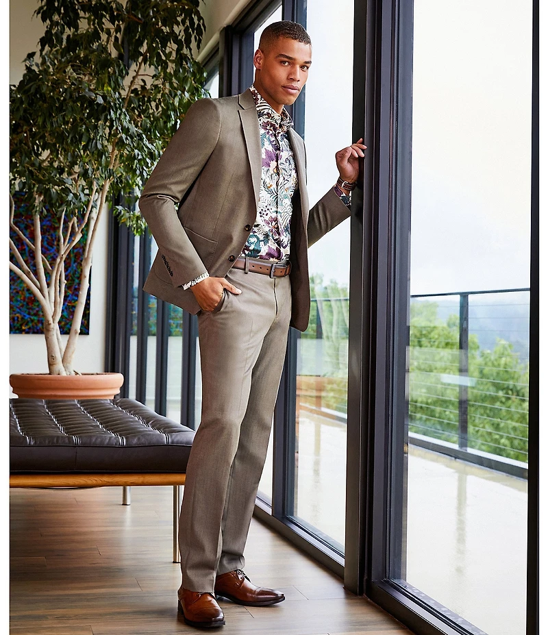 Murano In the Ferns Collection Alex Herringbone Suit Separates Dress Pants