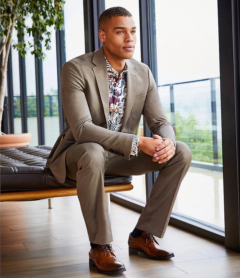 Murano In the Ferns Collection Alex Herringbone Suit Separates Dress Pants